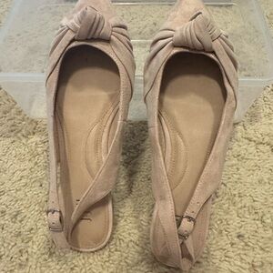 J Jill blush suede slingback flats